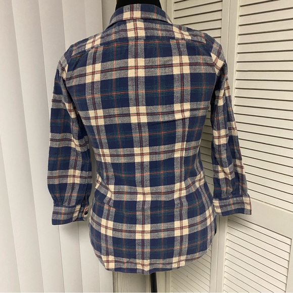 Designer Rivet & Thread For Madewell Mallory Plaid Flannel Shirt Size M - Picture 3 of 4